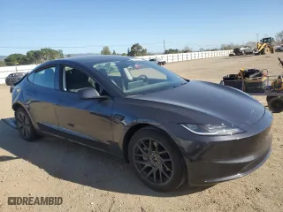 2024 Tesla Model 3 Long Range with VIN 5YJ3E1EB3RF834793, listed as a Copart auction lot 46839595 with 4,588 mi miles and Salvage Title. Bid and sale history available at carsss.com. Image 4.