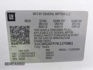 2019 Chevrolet Express Cargo Van with VIN 1GCWGAFP7K1370861, listed as a IAAI auction lot 41929550 with 148,539 mi miles. Bid and sale history available at carsss.com. Image 9.