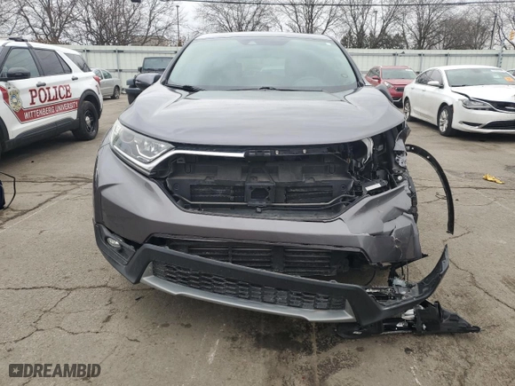 2017 Honda CR-V EX-L with VIN 7FARW1H80HE020675, listed as a Copart auction lot 48025055 with 53,763 mi miles and Salvage Title. Bid and sale history available at carsss.com. Image 5.