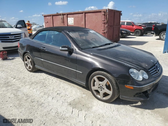 2005 Mercedes-Benz CLK-Class 5.0L with VIN WDBTK75G65T049195, listed as a Copart auction lot 75549294 with 0 mi miles and Salvage Title. Bid and sale history available at carsss.com. Image 4.