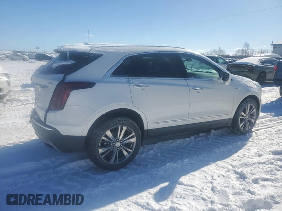 2024 Cadillac XT5 AWD Premium Luxury with VIN 1GYKNDRS4RZ753023, listed as a Copart auction lot 45671495 with 8,855 mi miles and Non repairable. Bid and sale history available at DreamBid. Image 3.