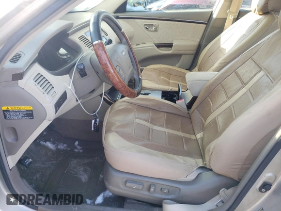 2009 Hyundai Azera GLS with VIN KMHFC46D69A352585, listed as a Copart auction lot 41374665 with 107,264 mi miles and Salvage title. Bid and sale history available at DreamBid. Image 7.