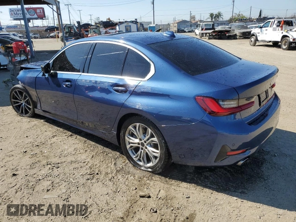 2022 BMW 3 Series 330i with VIN 3MW5R1J09N8C25348, listed as a Copart auction lot 52197805 with 29,370 mi miles and Salvage title. Bid and sale history available at DreamBid. Image 2.