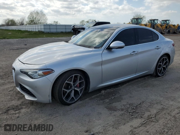 2021 Alfa Romeo Giulia Ti Sport with VIN ZARFAMBNXM7639691, listed as a Copart auction lot 48665115 with Not provided miles and Salvage title. Bid and sale history available at DreamBid. Image 1.