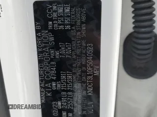 2023 Kia Niro Wave with VIN KNDCT3L10P5040523, listed as a Copart auction lot 89325305 with 8,287 mi miles and Salvage Title. Bid and sale history available at DreamBid. Image 13.