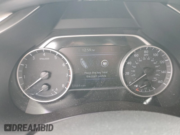 2022 Nissan Murano SL with VIN 5N1AZ2CJ1NC117890, listed as a Copart auction lot 44622575 with 51,664 mi miles and Salvage Title. Bid and sale history available at DreamBid. Image 9.