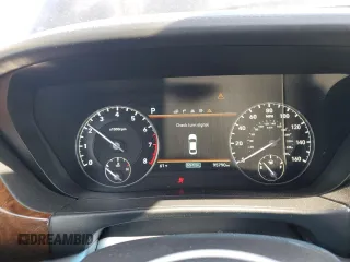 2018 Genesis G90 3.3T Premium with VIN KMHG34JA2JU043474, listed as a Copart auction lot 45755975 with 95,790 mi miles and Salvage Title. Bid and sale history available at carsss.com. Image 9.