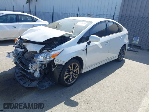 2013 Toyota Prius One with VIN JTDKN3DU8D5672924, listed as a IAAI auction lot 42011744 with 153,772 mi miles. Bid and sale history available at carsss.com. Image 18.