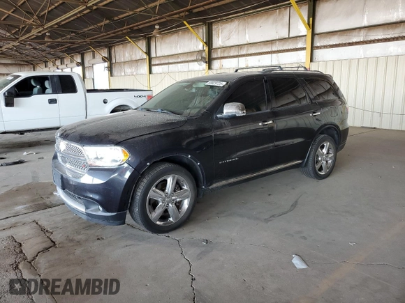 2013 Dodge Durango Citadel z VIN 1C4SDJET6DC672736, wystawiony jako Copart lot #58829725 z przebiegiem 122 700 mil mil oraz Czysty tytuł • Clean title. Historia ofert i sprzedaży dostępna na DreamBid. Obrazek 1.
