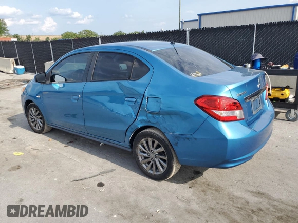 2019 Mitsubishi Mirage ES z VIN ML32F3FJ8KHF16562, wystawiony jako Copart lot #55460175 z przebiegiem 142 557 mil mil oraz Szkoda całkowita • Salvage title. Historia ofert i sprzedaży dostępna na DreamBid. Obrazek 2.