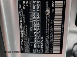 2021 Mercedes-Benz GLE 450 z VIN 4JGFB5KBXMA389192, wystawiony jako Copart lot #63334705 z przebiegiem 38 969 mil mil oraz Szkoda całkowita • Salvage title. Historia ofert i sprzedaży dostępna na DreamBid. Obrazek 14.