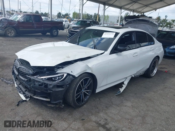 2021 BMW 3 Series M340i with VIN 3MW5U7J08M8B65417, listed as a IAAI auction lot 41921574 with 46,599 mi miles. Bid and sale history available at carsss.com. Image 18.