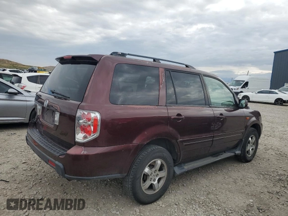 2007 Honda Pilot EX-L z VIN 2HKYF18517H507333, wystawiony jako Copart lot #55646695 z przebiegiem 298 414 mil mil oraz Szkoda całkowita • Salvage title. Historia ofert i sprzedaży dostępna na DreamBid. Obrazek 3.