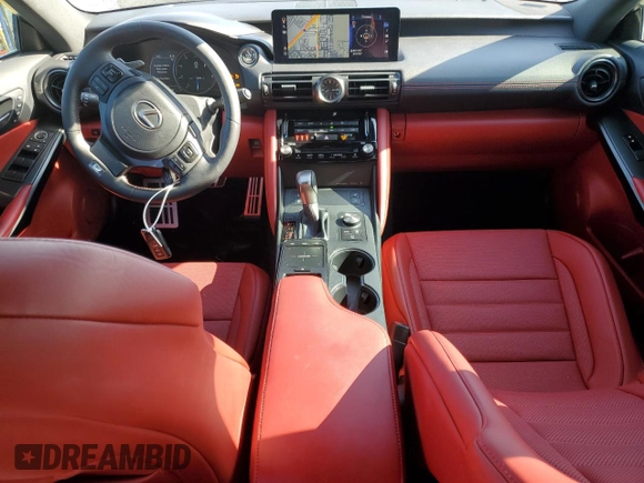 2024 Lexus IS 350 F Sport with VIN JTHGZ1B24R5074190, listed as a Copart auction lot 57615815 with 7,209 mi miles and Salvage title. Bid and sale history available at DreamBid. Image 8.