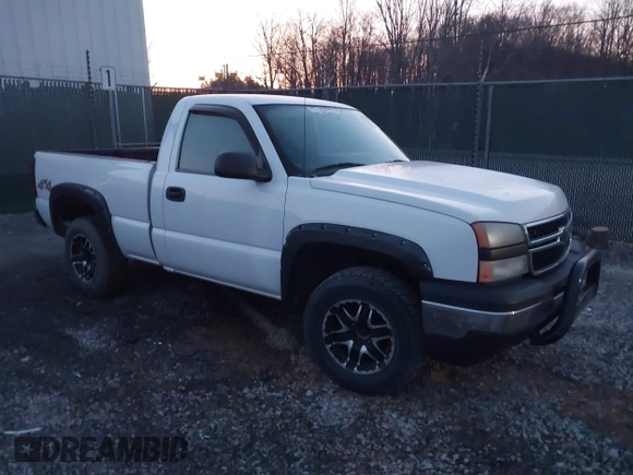 2006 Chevrolet Silverado 1500 Work Truck with VIN 3GCEK14X76G177081, listed as a IAAI auction lot 41676807 with 258,403 mi miles. Bid and sale history available at carsss.com. Image 1.