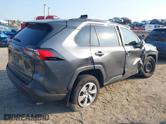 2019 Toyota RAV4 LE with VIN JTMK1RFV0KD003070, listed as a IAAI auction lot 42051761 with 86,651 mi miles. Bid and sale history available at carsss.com. Image 4.