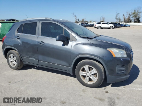 2016 Chevrolet Trax LT with VIN 3GNCJLSB1GL169829, listed as a Copart auction lot 43512655 with 122,188 mi miles and Salvage Title. Bid and sale history available at carsss.com. Image 4.