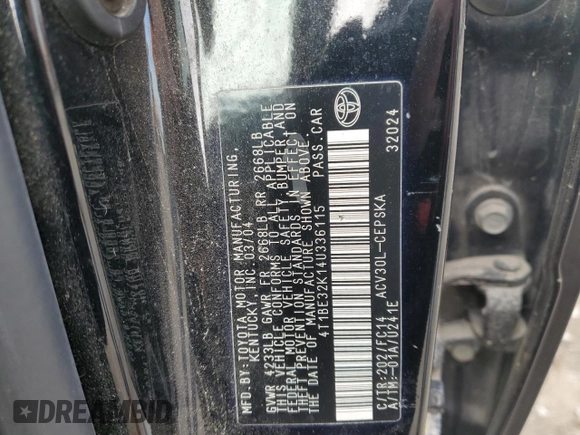 2004 Toyota Camry LE with VIN 4T1BE32K14U336115, listed as a Copart auction lot 86975854 with Not Provided miles and Salvage Title. Bid and sale history available at DreamBid. Image 14.