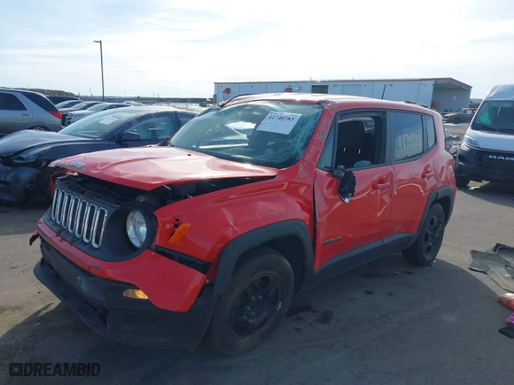 2017 Jeep Renegade Sport with VIN ZACCJAABXHPF89001, listed as a IAAI auction lot 41740783 with 97,021 mi miles. Bid and sale history available at carsss.com. Image 17.