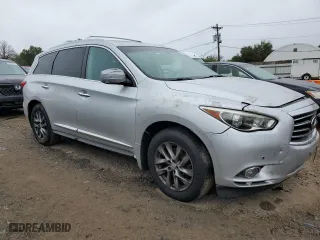 2013 Infiniti JX35 with VIN 5N1AL0MM3DC326903, listed as a Copart auction lot 72902124 with 213,631 mi miles and Salvage Title. Bid and sale history available at carsss.com. Image 4.