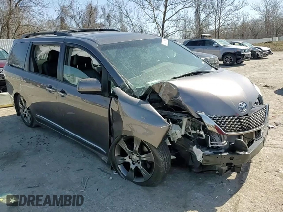 2015 Toyota Sienna SE with VIN 5TDXK3DC2FS629568, listed as a Copart auction lot 48171645 with 114,608 mi miles and Salvage title. Bid and sale history available at DreamBid. Image 12.