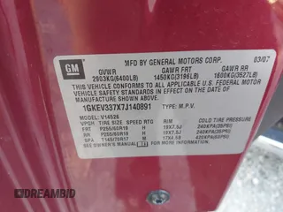 2007 GMC Acadia SLT with VIN 1GKEV337X7J140891, listed as a IAAI auction lot 41784554 with 131,221 mi miles. Bid and sale history available at carsss.com. Image 9.