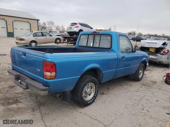 1995 Ford Ranger Splash with VIN 1FTCR10A0SUB77693, listed as a Copart auction lot 81871224 with 247,172 mi miles and Salvage Title. Bid and sale history available at carsss.com. Image 3.