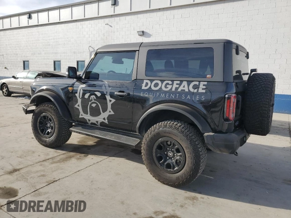2023 Ford Bronco with VIN 1FMDE5CP4PLA96759, listed as a Copart auction lot 42712895 with 30,153 mi miles and Salvage Title. Bid and sale history available at carsss.com. Image 2.