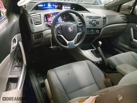 2012 Honda Civic Cpe EX with VIN 2HGFG3A85CH535273, listed as a Copart auction lot 89342355 with 146,231 mi miles and Salvage Title. Bid and sale history available at carsss.com. Image 8.