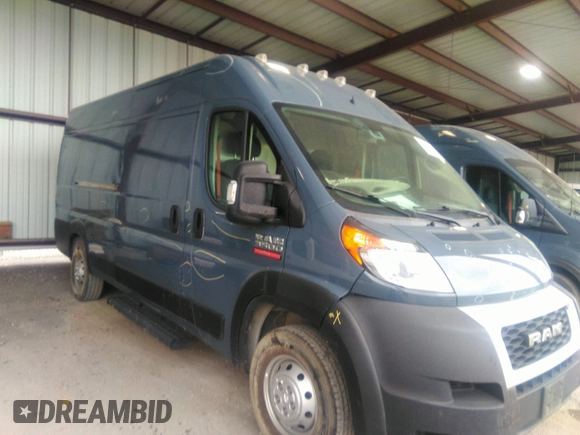 2020 Ram ProMaster Cargo with VIN 3C6URVJG5LE112750, listed as a IAAI auction lot 39973815 with 72,867 mi miles and . Bid and sale history available at carsss.com. Image 1.
