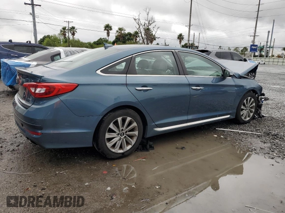 2017 Hyundai Sonata Sport with VIN 5NPE34AF6HH452394, listed as a Copart auction lot 52299045 with Not Provided miles and Salvage Title. Bid and sale history available at DreamBid. Image 3.