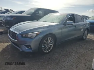 2020 Infiniti Q50 Pure with VIN JN1EV7AP1LM208528, listed as a Copart auction lot 84318584 with Not Provided miles and Non Repairable. Bid and sale history available at carsss.com. Image 1.