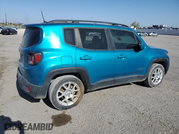 2020 Jeep Renegade Latitude z VIN ZACNJABB5LPL31806, wystawiony jako Copart lot #57179345 z przebiegiem 24 182 mil mil oraz Szkoda całkowita • Salvage title. Historia ofert i sprzedaży dostępna na DreamBid. Obrazek 3.
