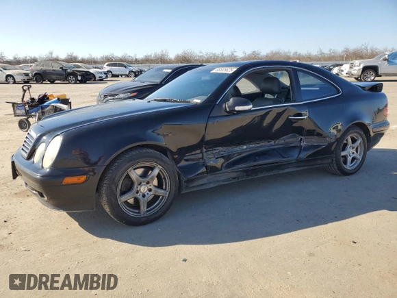 2002 Mercedes-Benz CLK 320/430 with VIN WDBLJ65G22T121261, listed as a Copart auction lot 88505625 with 208,243 mi miles and Salvage Title. Bid and sale history available at DreamBid. Image 1.