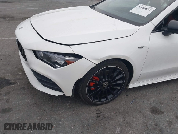 2022 Mercedes-Benz CLA with VIN W1K5J4GB8NN313749, listed as a IAAI auction lot 41869872 with 46,684 mi miles. Bid and sale history available at carsss.com. Image 6.