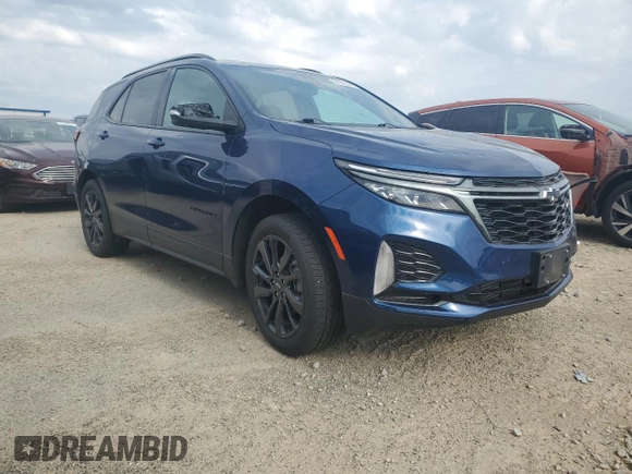2022 Chevrolet Equinox RS with VIN 3GNAXWEVXNS119642, listed as a Copart auction lot 54705345 with 33,441 mi miles and Salvage title. Bid and sale history available at DreamBid. Image 4.