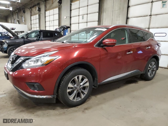 2015 Nissan Murano SV with VIN 5N1AZ2MH6FN242904, listed as a Copart auction lot 49175255 with 117,720 mi miles and Salvage Title. Bid and sale history available at carsss.com. Image 1.