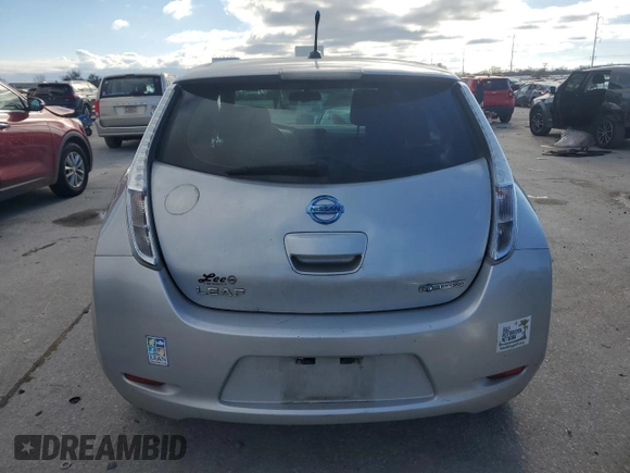 2013 Nissan LEAF SV with VIN 1N4AZ0CP0DC406762, listed as a Copart auction lot 46703895 with 105,689 mi miles and Salvage Title. Bid and sale history available at carsss.com. Image 6.