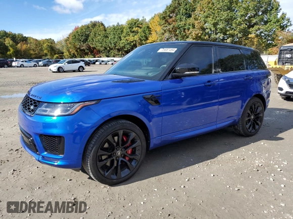 2021 Land Rover Range Rover Sport HST with VIN SALWS2RU7MA749862, listed as a Copart auction lot 75687494 with 62,365 mi miles and Salvage Title. Bid and sale history available at carsss.com. Image 1.