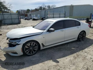 2018 BMW 7 Series M760i xDrive with VIN WBA7H6C53JG614967, listed as a Copart auction lot 49269345 with 83,872 mi miles and Salvage Title. Bid and sale history available at carsss.com. Image 1.