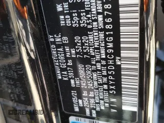 2021 Kia Telluride SX with VIN 5XYP5DHC9MG186787, listed as a Copart auction lot 64638815 with 10,885 mi miles and Salvage title. Bid and sale history available at DreamBid. Image 13.