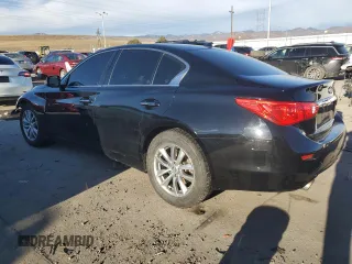 2016 Infiniti Q50 2.0t Premium with VIN JN1CV7AR4GM251873, listed as a Copart auction lot 46532635 with 90,028 mi miles and Salvage Title. Bid and sale history available at carsss.com. Image 2.
