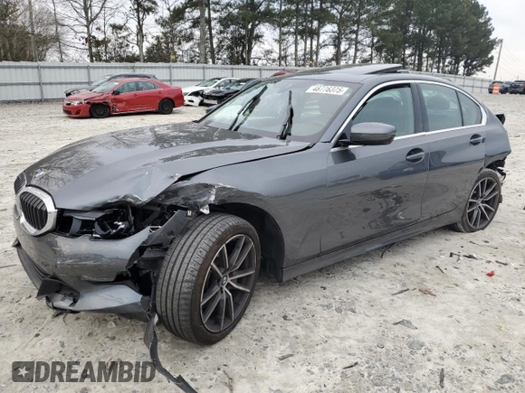 2020 BMW 3 Series 330i with VIN 3MW5R1J01L8B18727, listed as a Copart auction lot 48776375 with Not Provided miles and Salvage Title. Bid and sale history available at carsss.com. Image 1.