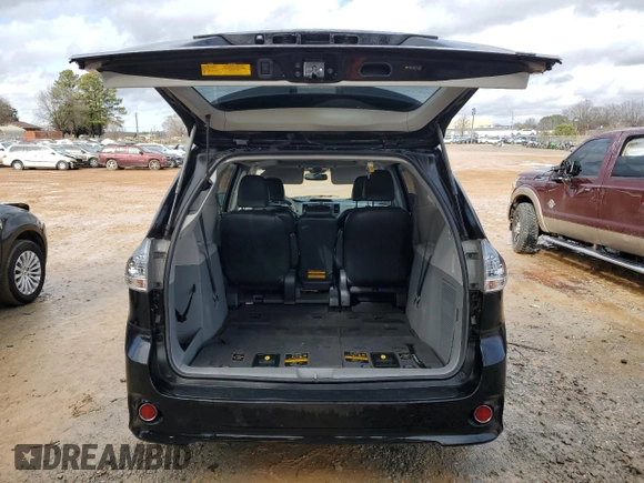 2014 Toyota Sienna SE with VIN 5TDXK3DC8ES512706, listed as a Copart auction lot 43325815 with 190,498 mi miles and Salvage Title. Bid and sale history available at DreamBid. Image 6.