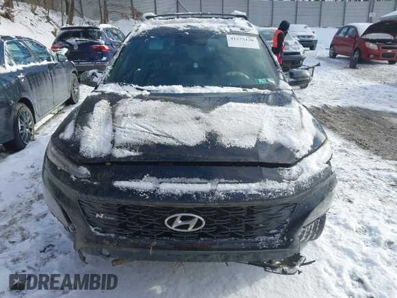 2022 Hyundai Kona N Line with VIN KM8K3CA31NU787336, listed as a IAAI auction lot 41275126 with 34,180 mi miles. Bid and sale history available at carsss.com. Image 12.