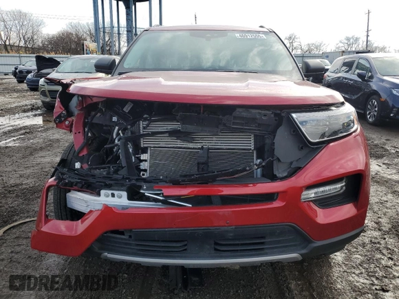 2021 Ford Explorer XLT with VIN 1FMSK8DH9MGC51416, listed as a Copart auction lot 46912555 with 34,271 mi miles and Salvage Title. Bid and sale history available at DreamBid. Image 5.