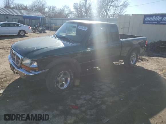 1999 Ford Ranger XL with VIN 1FTZR15V9XPA91083, listed as a Copart auction lot 43526365 with 198,409 mi miles and Salvage Title. Bid and sale history available at carsss.com. Image 1.