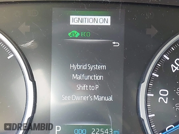 2022 Toyota RAV4 Hybrid SE with VIN 4T3T6RFV7NU100943, listed as a IAAI auction lot 42621376 with 22,543 mi miles and . Bid and sale history available at DreamBid. Image 18.
