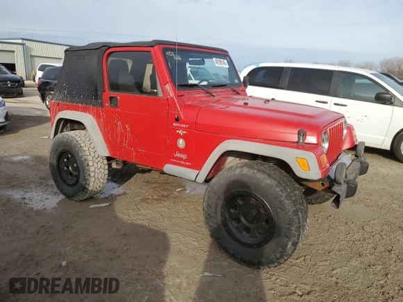 2005 Jeep Wrangler Sport with VIN 1J4FA49SX5P342180, listed as a Copart auction lot 48189145 with 144,438 mi miles and Clean Title. Bid and sale history available at carsss.com. Image 4.