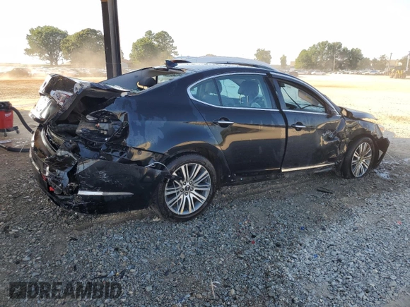 2014 Kia Cadenza Premium with VIN KNALN4D75E5163201, listed as a Copart auction lot 61553824 with 133,490 mi miles and Salvage Title. Bid and sale history available at carsss.com. Image 3.